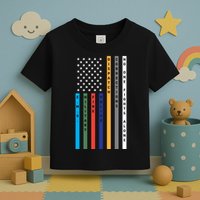 No One Fights Alone Support Our Heroes Flag Toddler T-Shirt