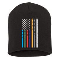 No One Fights Alone Support Our Heroes Flag Short Acrylic Beanie