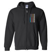 No One Fights Alone Support Our Heroes Flag Full Zip Hoodie