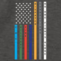 No One Fights Alone Support Our Heroes Flag Vector Backpack