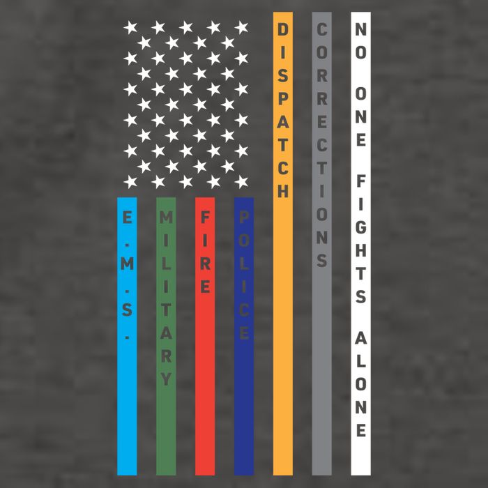 No One Fights Alone Support Our Heroes Flag Vector Backpack