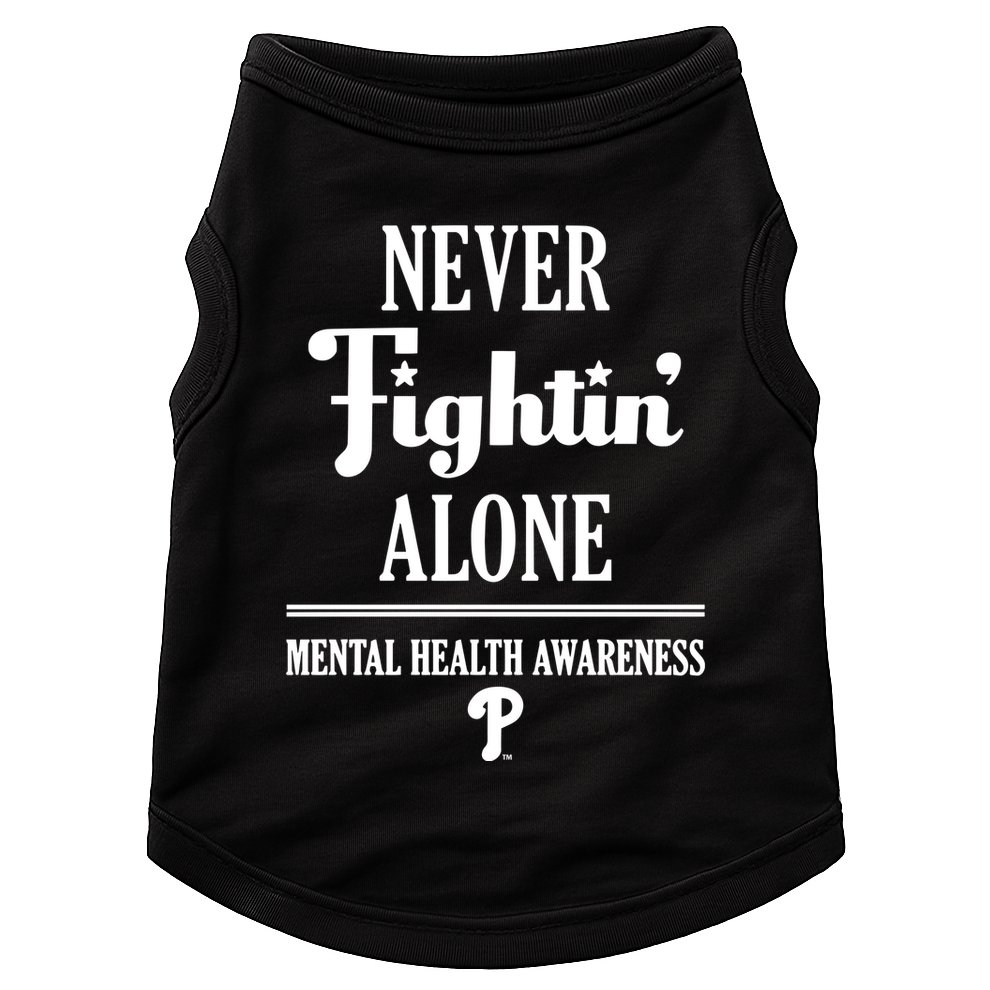 Never Fightin Alone Mental Health Awareness Doggie Tank