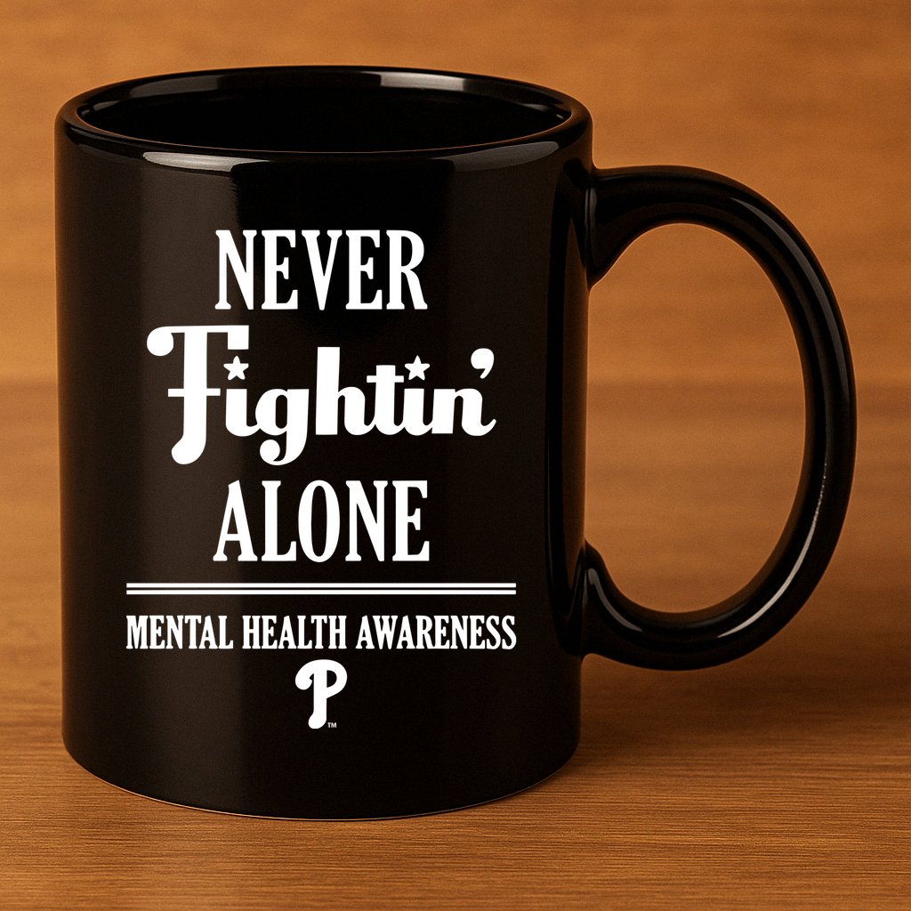 Never Fightin Alone Mental Health Awareness 11oz C Handle Ceramic Mug