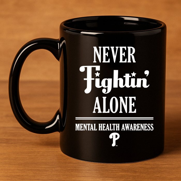 Never Fightin Alone Mental Health Awareness 11oz C Handle Ceramic Mug