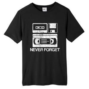 Never Forget Audio Cassette 70s 80s 90s Gift Tall Fusion ChromaSoft Performance T-Shirt