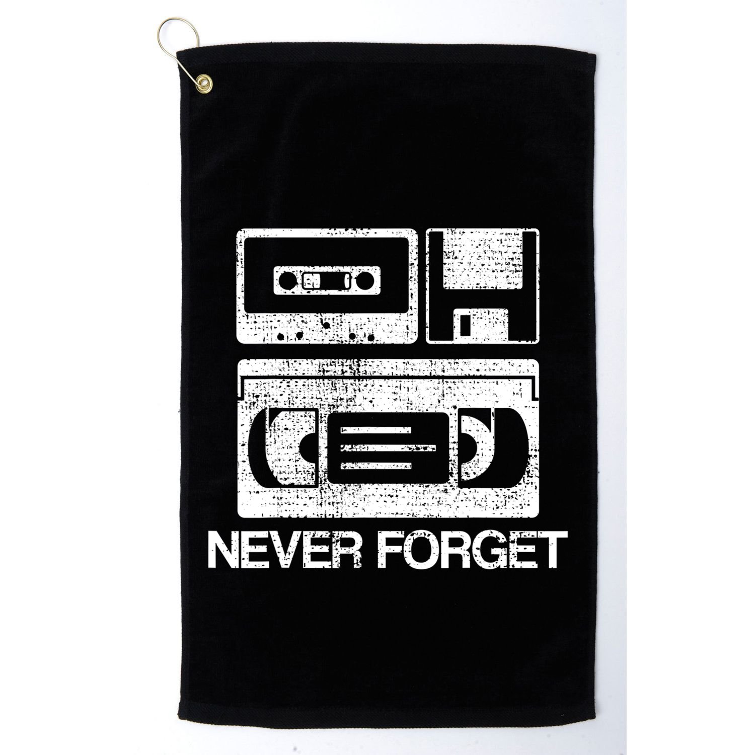 Never Forget Audio Cassette 70s 80s 90s Gift Golf Towel