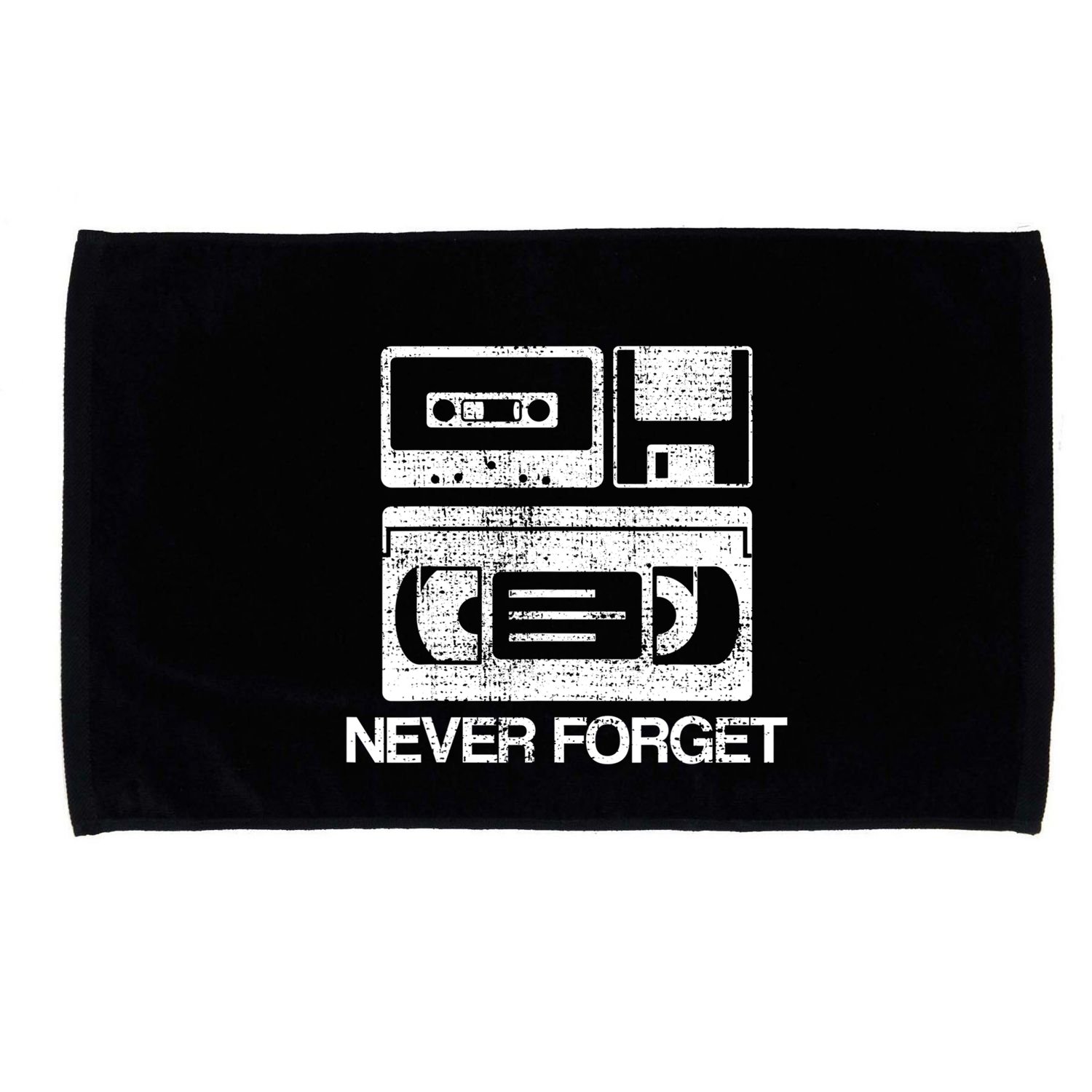 Never Forget Audio Cassette 70s 80s 90s Gift Microfiber Hand Towel