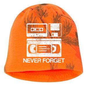 Never Forget Audio Cassette 70s 80s 90s Gift Kati - Camo Knit Beanie