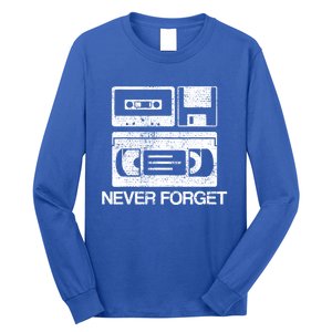 Never Forget Audio Cassette 70s 80s 90s Gift Long Sleeve Shirt