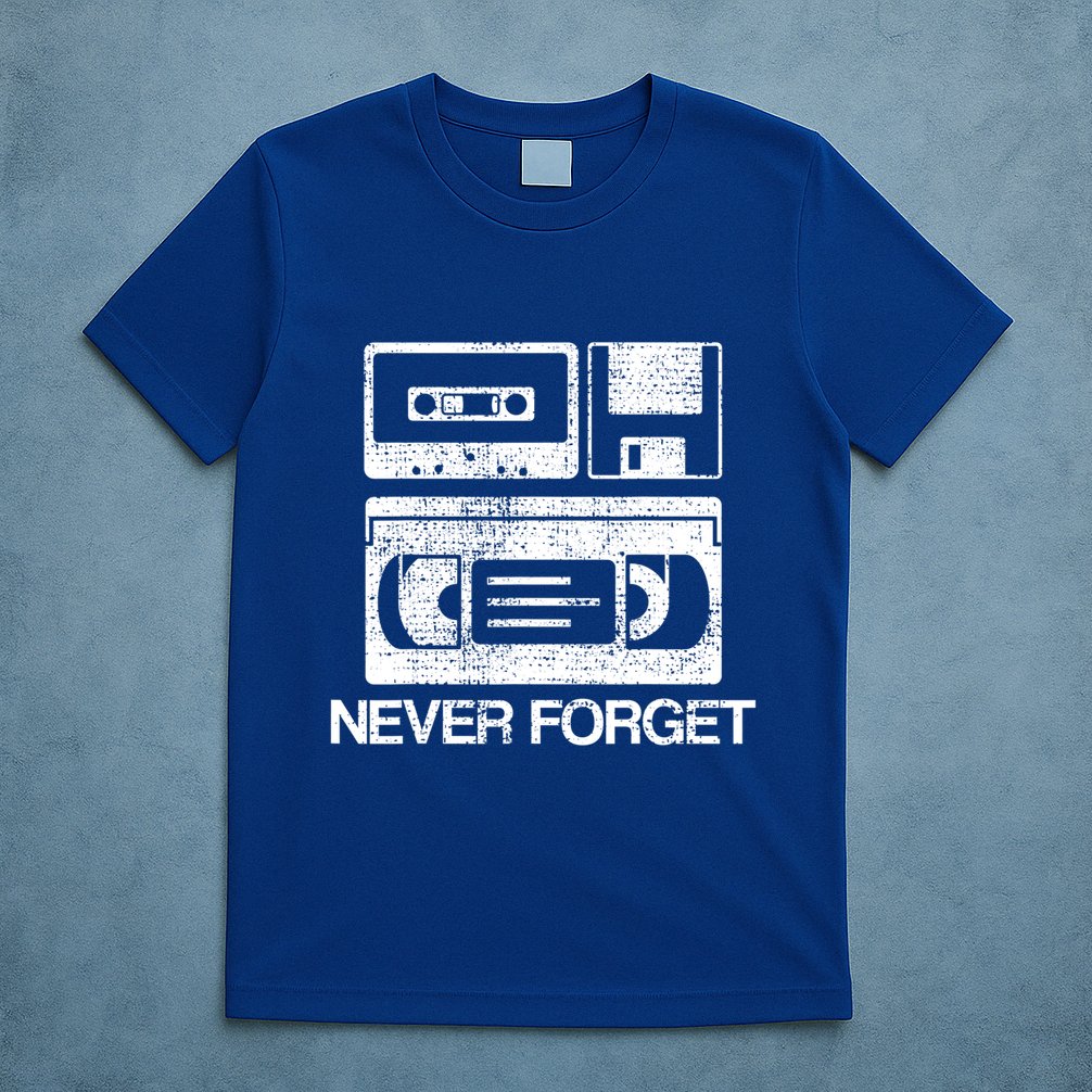 Never Forget Audio Cassette 70s 80s 90s Gift T-Shirt
