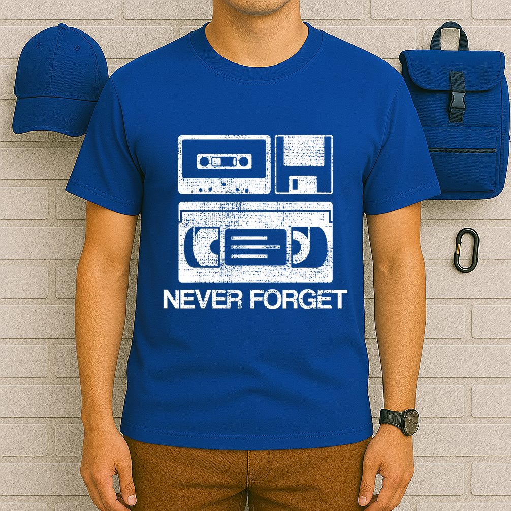 Never Forget Audio Cassette 70s 80s 90s Gift T-Shirt
