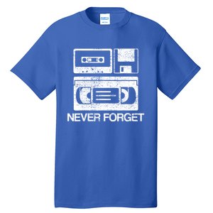 Never Forget Audio Cassette 70s 80s 90s Gift Tall T-Shirt