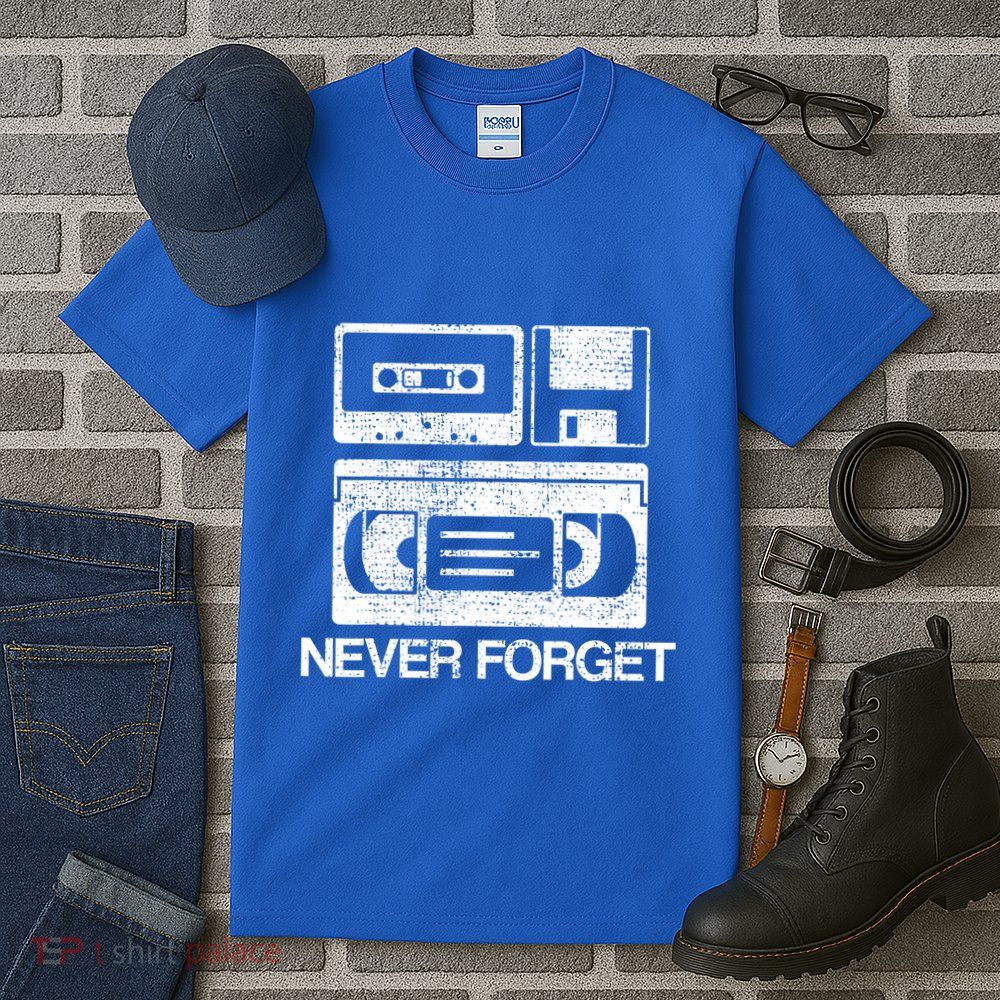 Never Forget Audio Cassette 70s 80s 90s Gift Tall T-Shirt