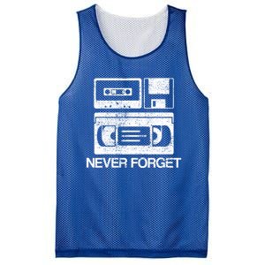 Never Forget Audio Cassette 70s 80s 90s Gift Mesh Reversible Basketball Jersey Tank