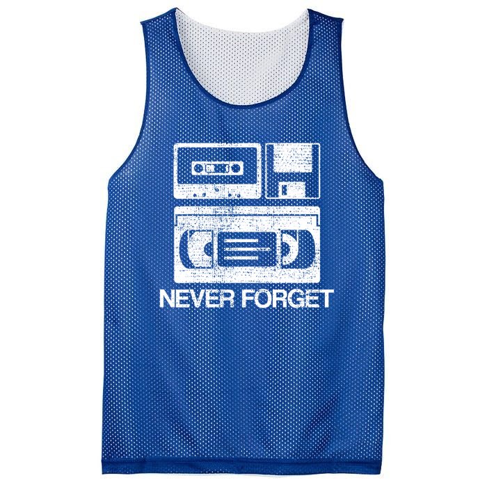 Never Forget Audio Cassette 70s 80s 90s Gift Mesh Reversible Basketball Jersey Tank