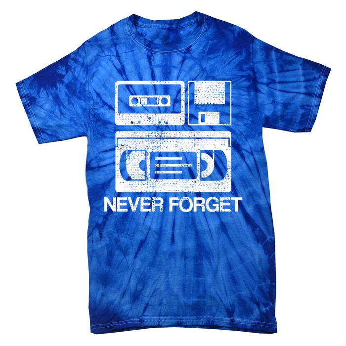 Never Forget Audio Cassette 70s 80s 90s Gift Tie-Dye T-Shirt