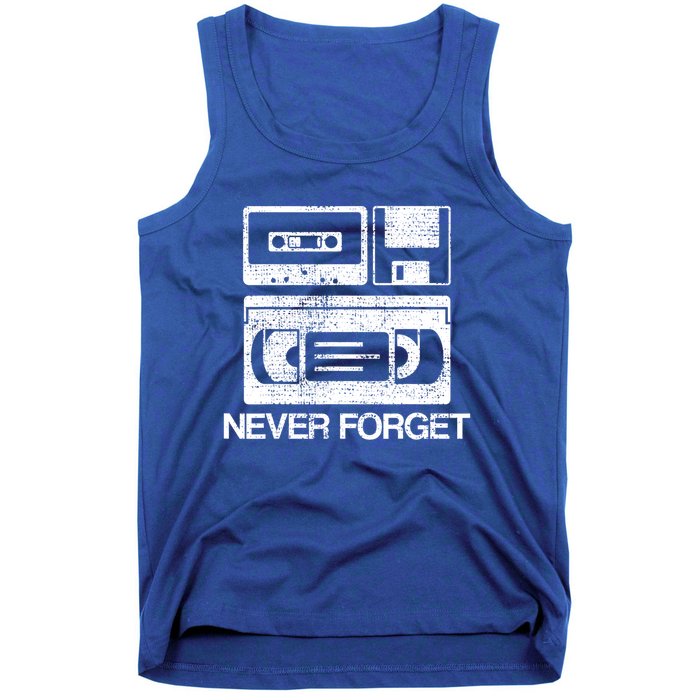 Never Forget Audio Cassette 70s 80s 90s Gift Tank Top