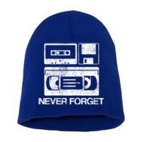 Never Forget Audio Cassette 70s 80s 90s Gift Short Acrylic Beanie