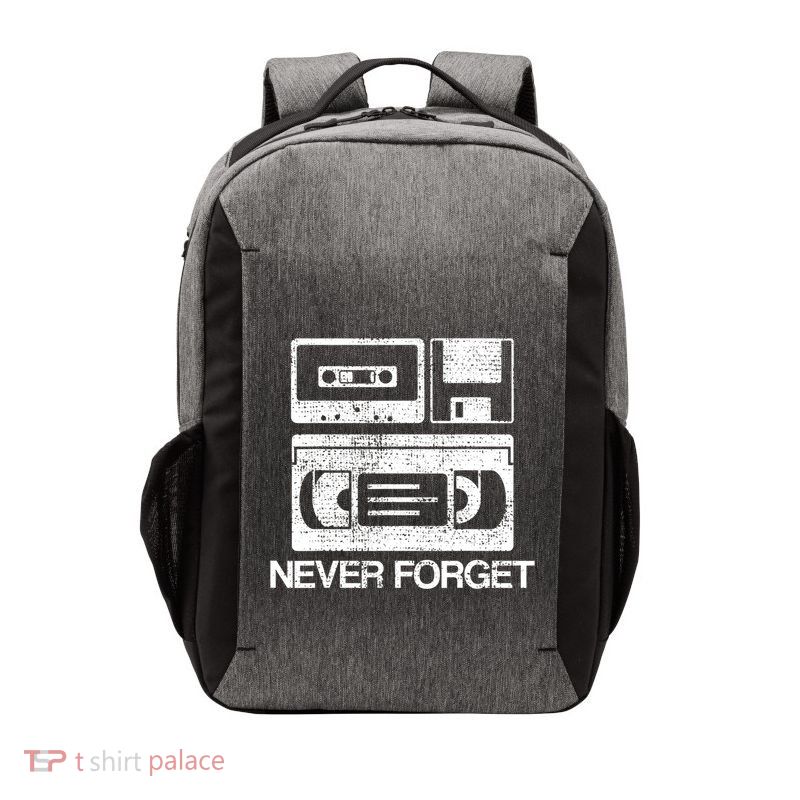 Never Forget Audio Cassette 70s 80s 90s Gift Vector Backpack