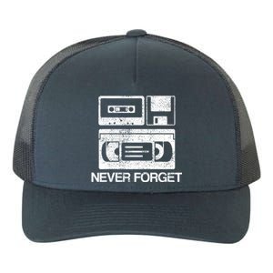 Never Forget Audio Cassette 70s 80s 90s Gift Yupoong Adult 5-Panel Trucker Hat