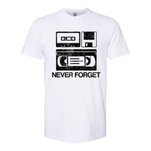 Never Forget Audio Cassette 70s 80s 90s Gift Softstyle CVC T-Shirt