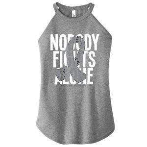 Nobody Fights Alone Asthma Awareness Cute Gift Women's Perfect Tri Rocker Tank