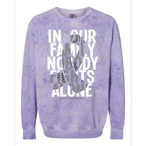 Nobody Fights Alone Glioblastoma Awareness Gift Colorblast Crewneck Sweatshirt