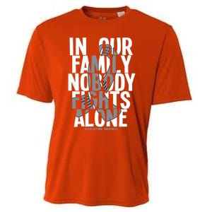 Nobody Fights Alone Glioblastoma Awareness Gift Cooling Performance Crew T-Shirt