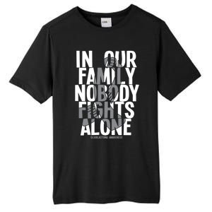 Nobody Fights Alone Glioblastoma Awareness Gift Tall Fusion ChromaSoft Performance T-Shirt