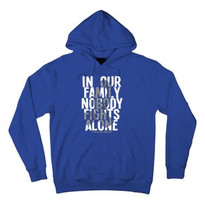 Nobody Fights Alone Glioblastoma Awareness Gift Hoodie