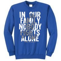 Nobody Fights Alone Glioblastoma Awareness Gift Sweatshirt