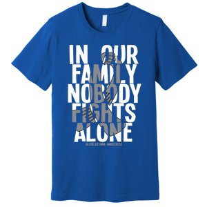 Nobody Fights Alone Glioblastoma Awareness Gift Premium T-Shirt