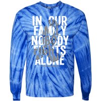 Nobody Fights Alone Glioblastoma Awareness Gift Tie-Dye Long Sleeve Shirt