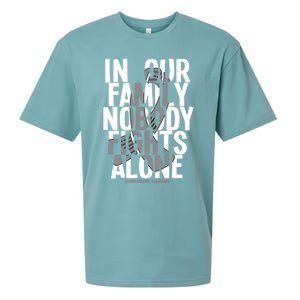 Nobody Fights Alone Glioblastoma Awareness Gift Sueded Cloud Jersey T-Shirt