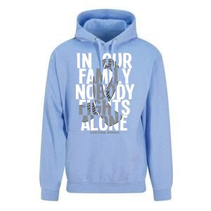 Nobody Fights Alone Glioblastoma Awareness Gift Unisex Surf Hoodie