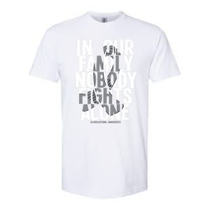 Nobody Fights Alone Glioblastoma Awareness Gift Softstyle CVC T-Shirt