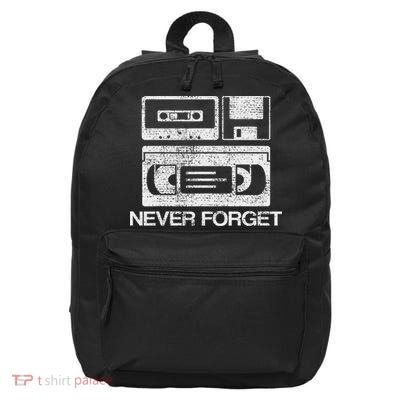 Never Forget Audio Cassette 70s 80s 90s Gift 16 in Basic Backpack