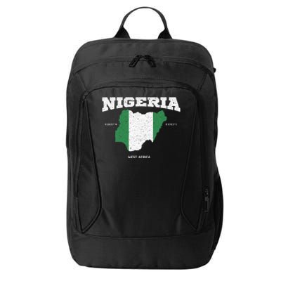 Nigeria Flag And Map Nigerian Coordinates City Backpack