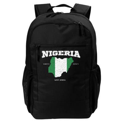 Nigeria Flag And Map Nigerian Coordinates Daily Commute Backpack