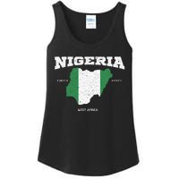 Nigeria Flag And Map Nigerian Coordinates Ladies Essential Tank