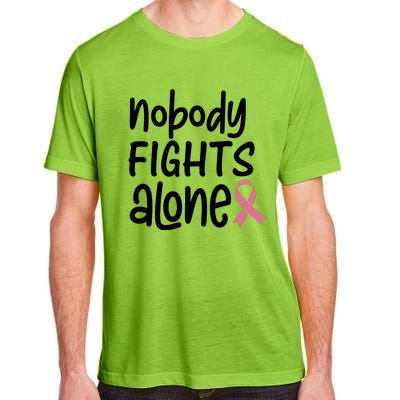 Nobody Fights Alone Breast Cancer Awareness Adult ChromaSoft Performance T-Shirt