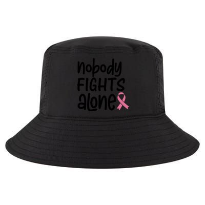 Nobody Fights Alone Breast Cancer Awareness Cool Comfort Performance Bucket Hat