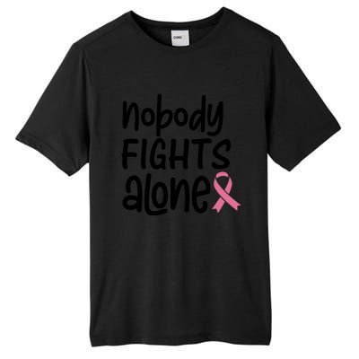 Nobody Fights Alone Breast Cancer Awareness Tall Fusion ChromaSoft Performance T-Shirt