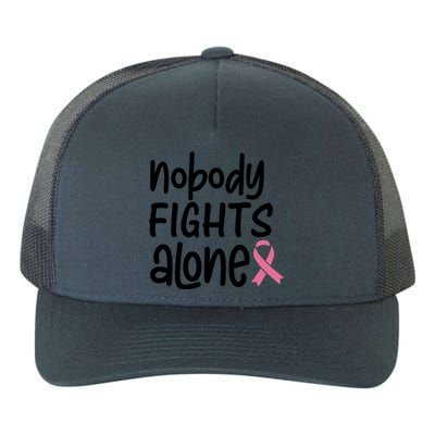 Nobody Fights Alone Breast Cancer Awareness Yupoong Adult 5-Panel Trucker Hat