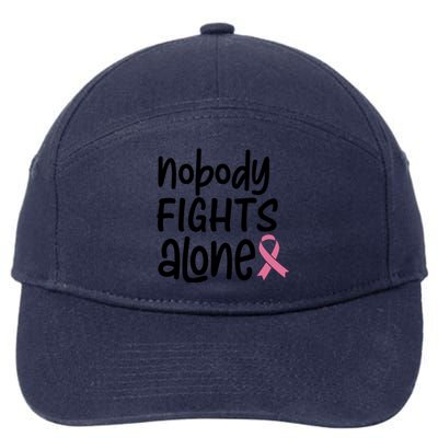 Nobody Fights Alone Breast Cancer Awareness 7-Panel Snapback Hat