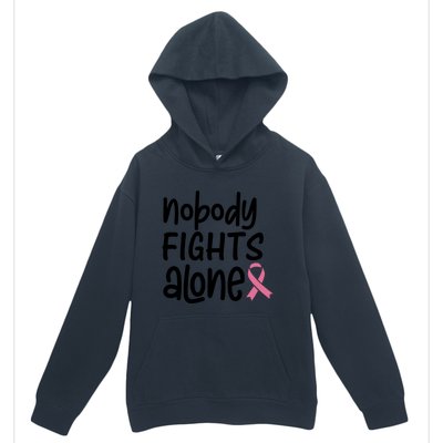 Nobody Fights Alone Breast Cancer Awareness Urban Pullover Hoodie