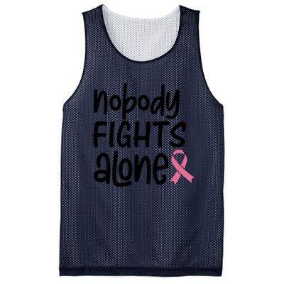 Nobody Fights Alone Breast Cancer Awareness Mesh Reversible Basketball Jersey Tank