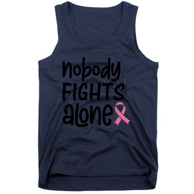 Nobody Fights Alone Breast Cancer Awareness Tank Top