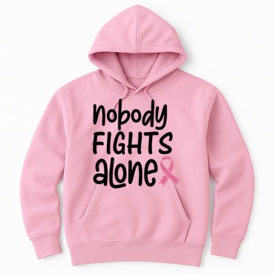 Nobody Fights Alone Breast Cancer Awareness Hoodie