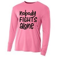 Nobody Fights Alone Breast Cancer Awareness Cooling Performance Long Sleeve Crew